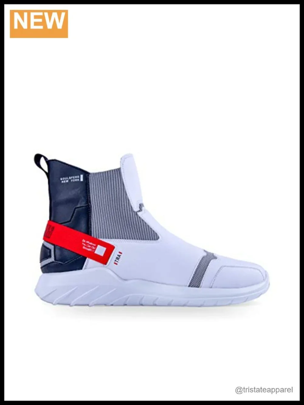 High Top Sneakers Leather Splicing Lightweight Non Slip Walking Shoes